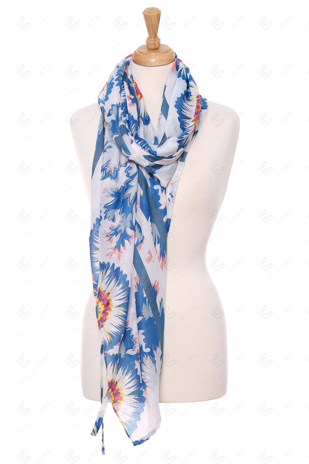 FLORAL PATTERN SCARF & COVER-UP SCARVES