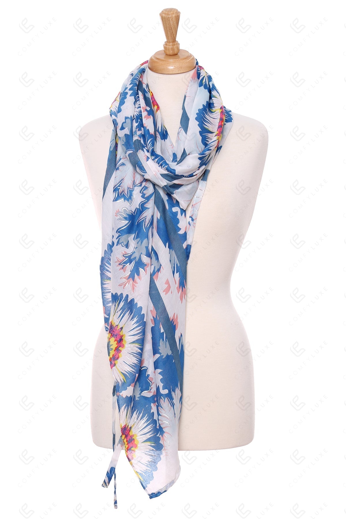 FLORAL PATTERN SCARF & COVER-UP SCARVES