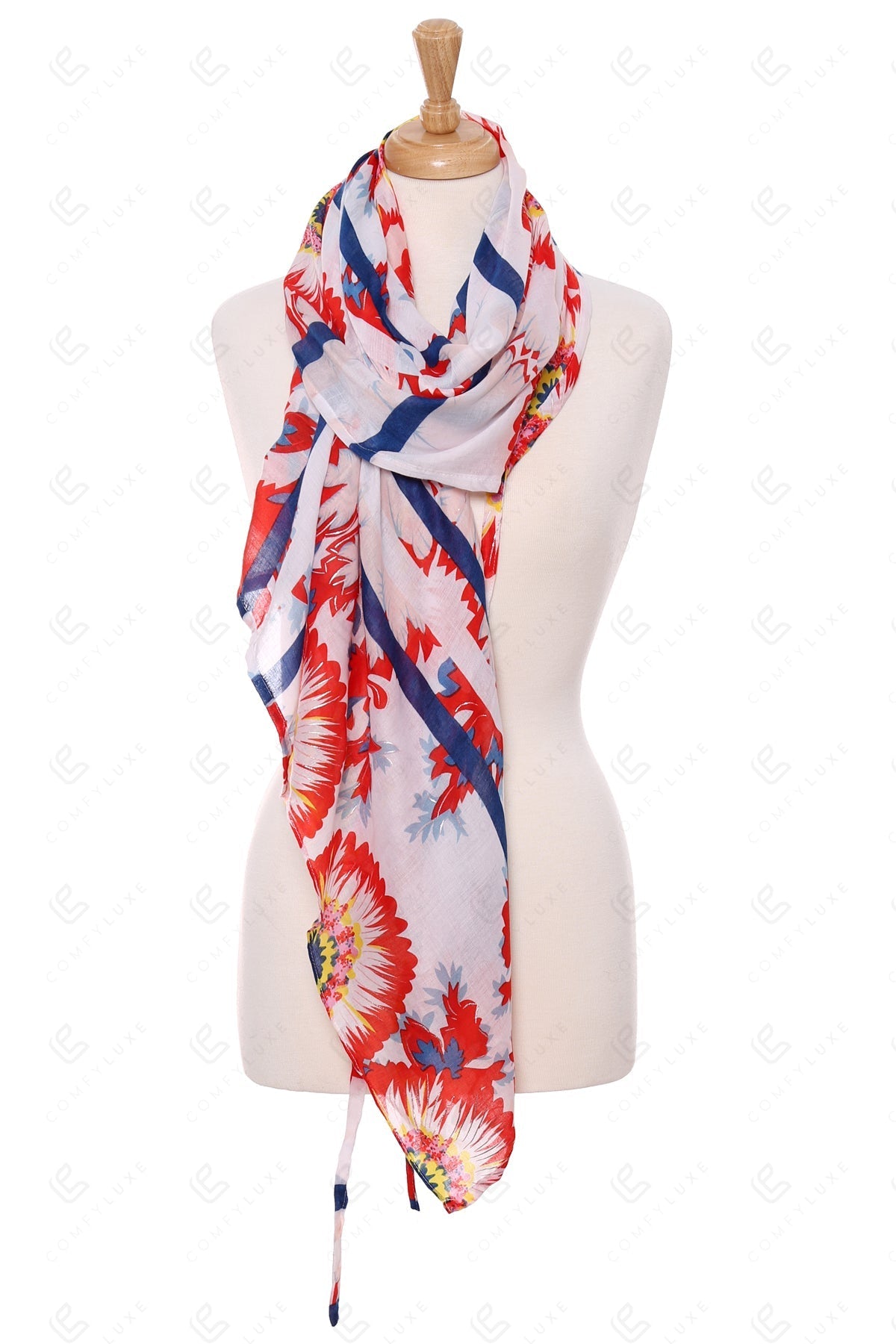 FLORAL PATTERN SCARF & COVER-UP SCARVES