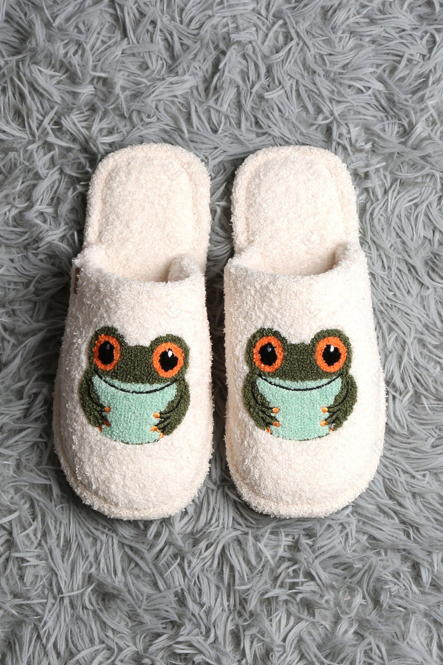 FROG PATTERN SLIPPERS 01 / M/L SLIPPERS/SLIDES
