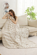 Jcl6010 Beige Throw Blankets
