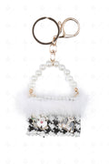 PURSE KEYCHAIN/BAG CHARM BLACK KEYCHAINS