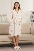 HEART PATTERN ROBE PINK APPAREL