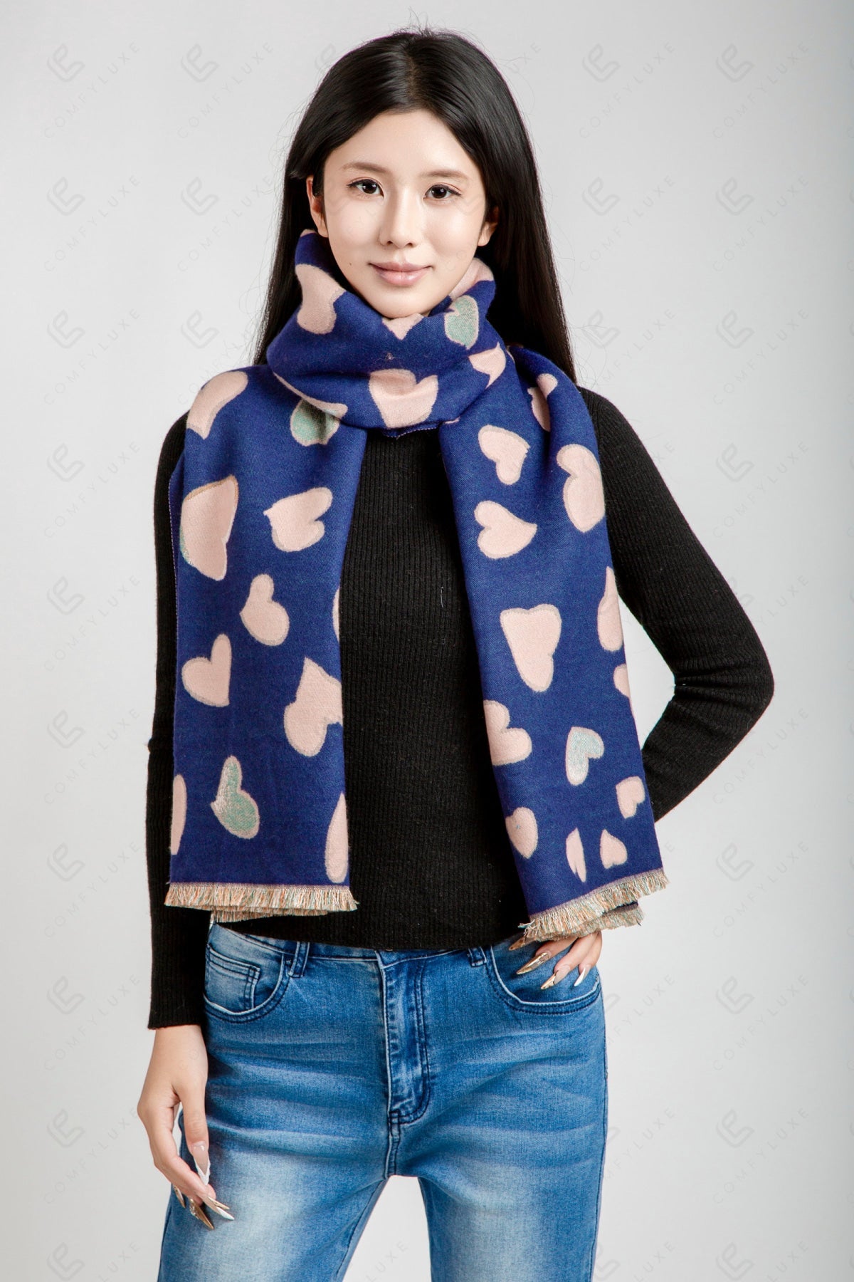 HEART PATTERN SCARF SCARVES