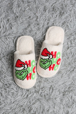 HOHOHO CHRISTMAS PATTERN SLIPPERS 02 / M/L SLIPPERS/SLIDES