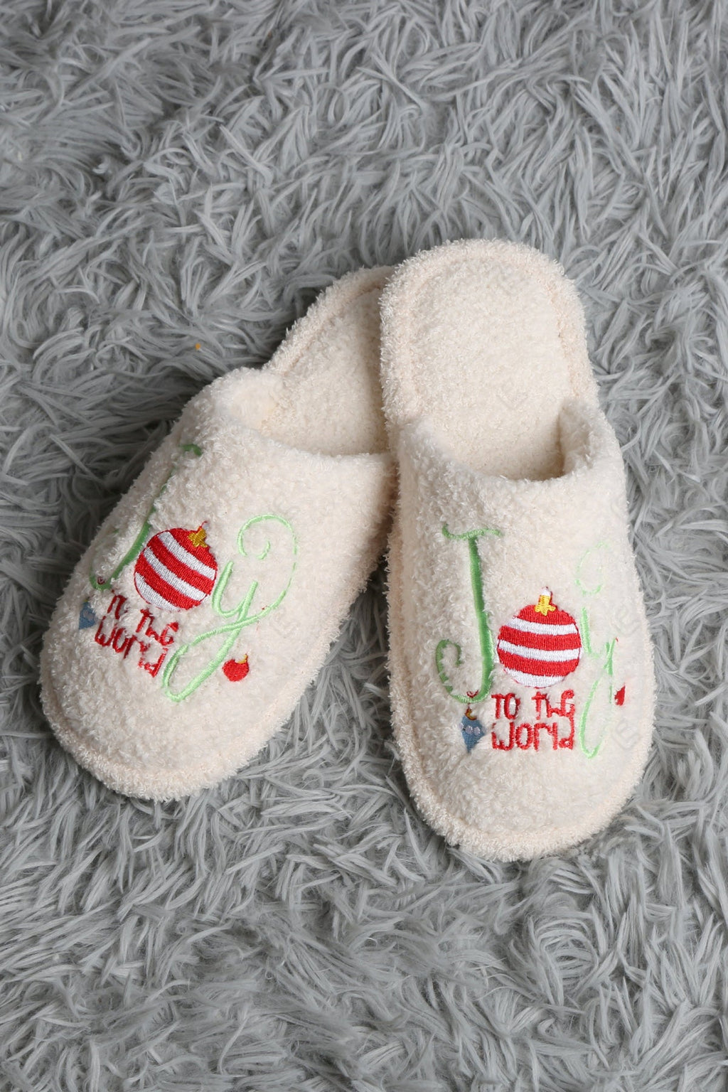 HOHOHO CHRISTMAS PATTERN SLIPPERS SLIPPERS/SLIDES