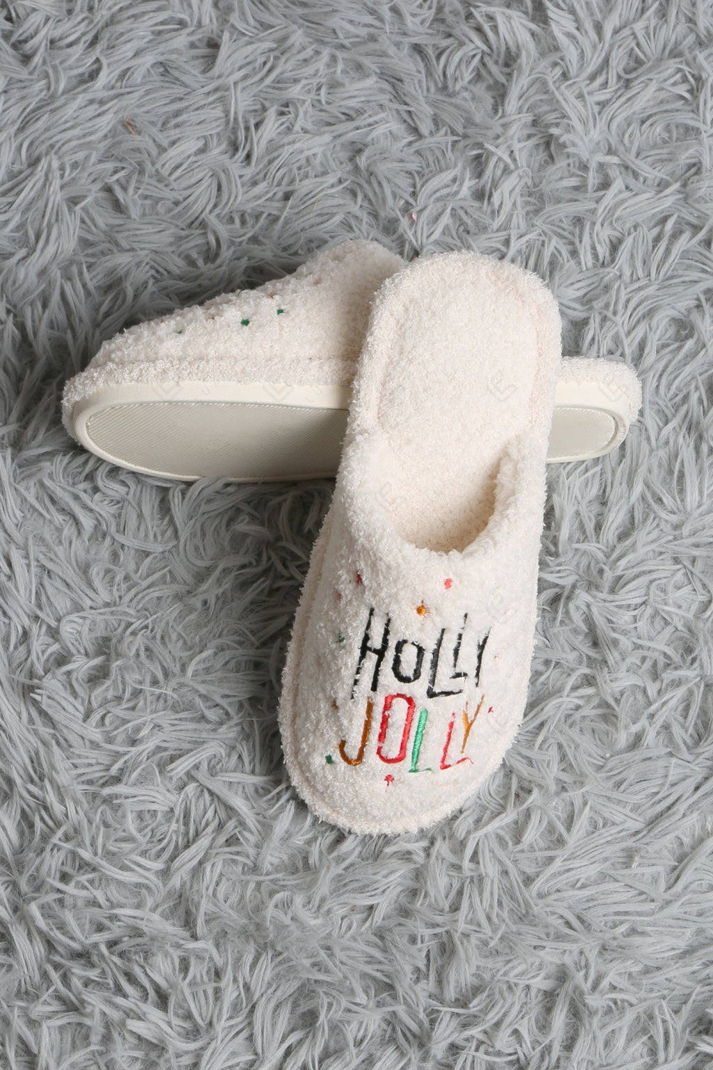 HOHOHO CHRISTMAS PATTERN SLIPPERS SLIPPERS/SLIDES