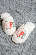 HOPE & HEARTS PATTERN SLIPPERS 02 / M/L SLIPPERS/SLIDES