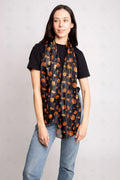 JACK-O-LANTERN PATTERN SCARF HALLOWEEN-PUMPKIN SCARVES