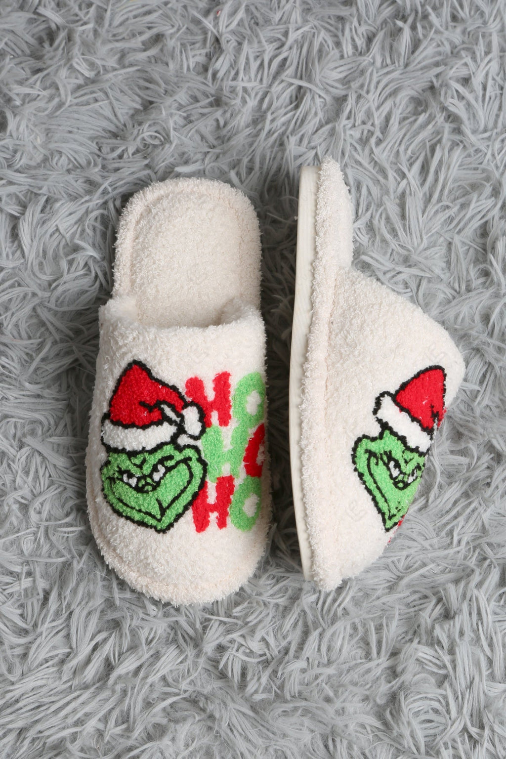 JOY & ORNAMENT CHRISTMAS PATTERN SLIPPERS SLIPPERS/SLIDES