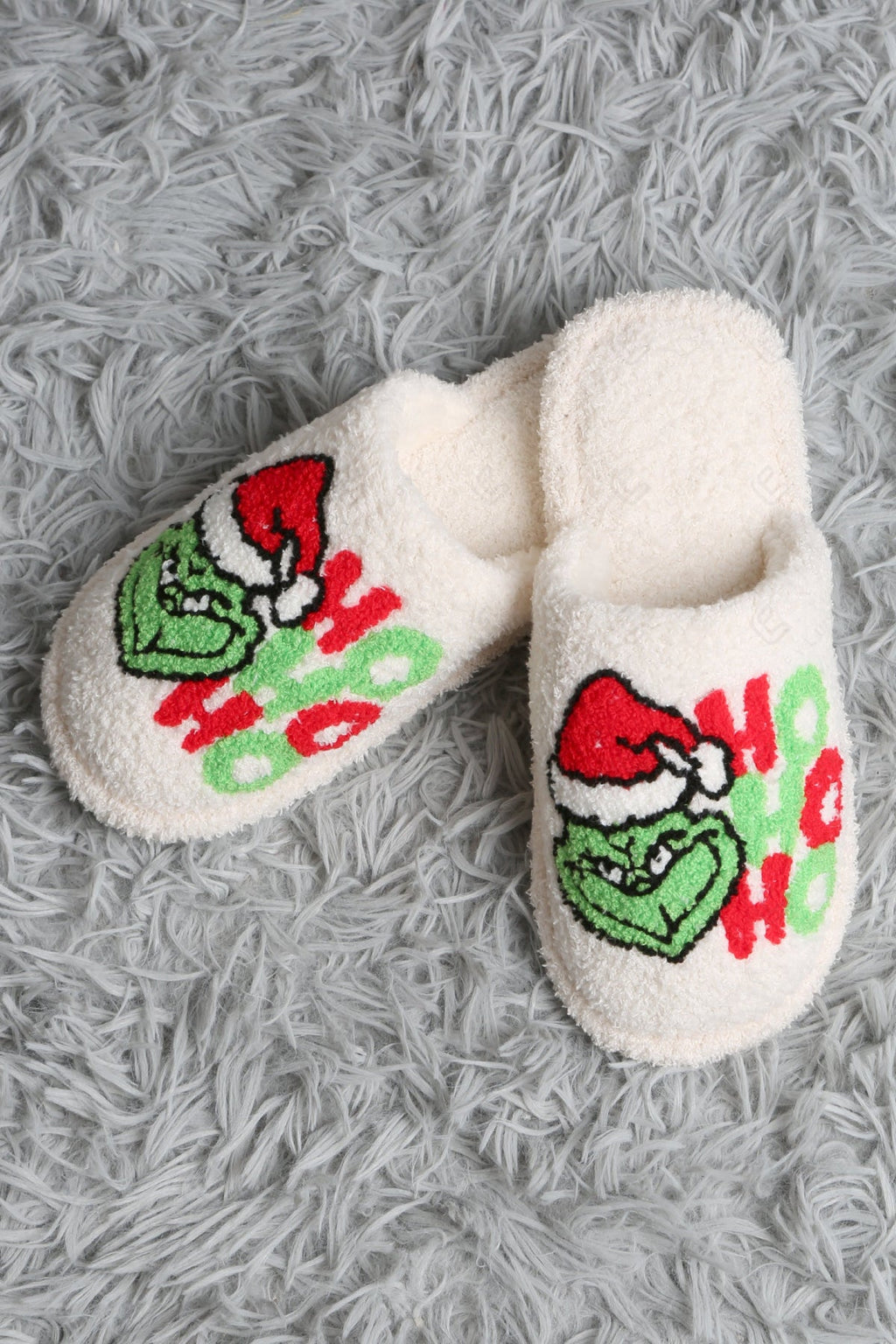 JOY & ORNAMENT CHRISTMAS PATTERN SLIPPERS SLIPPERS/SLIDES