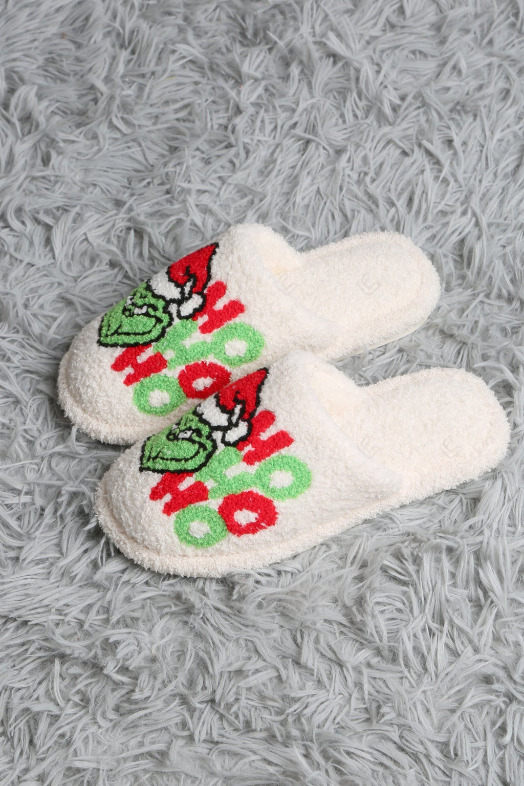JOY & ORNAMENT CHRISTMAS PATTERN SLIPPERS SLIPPERS/SLIDES