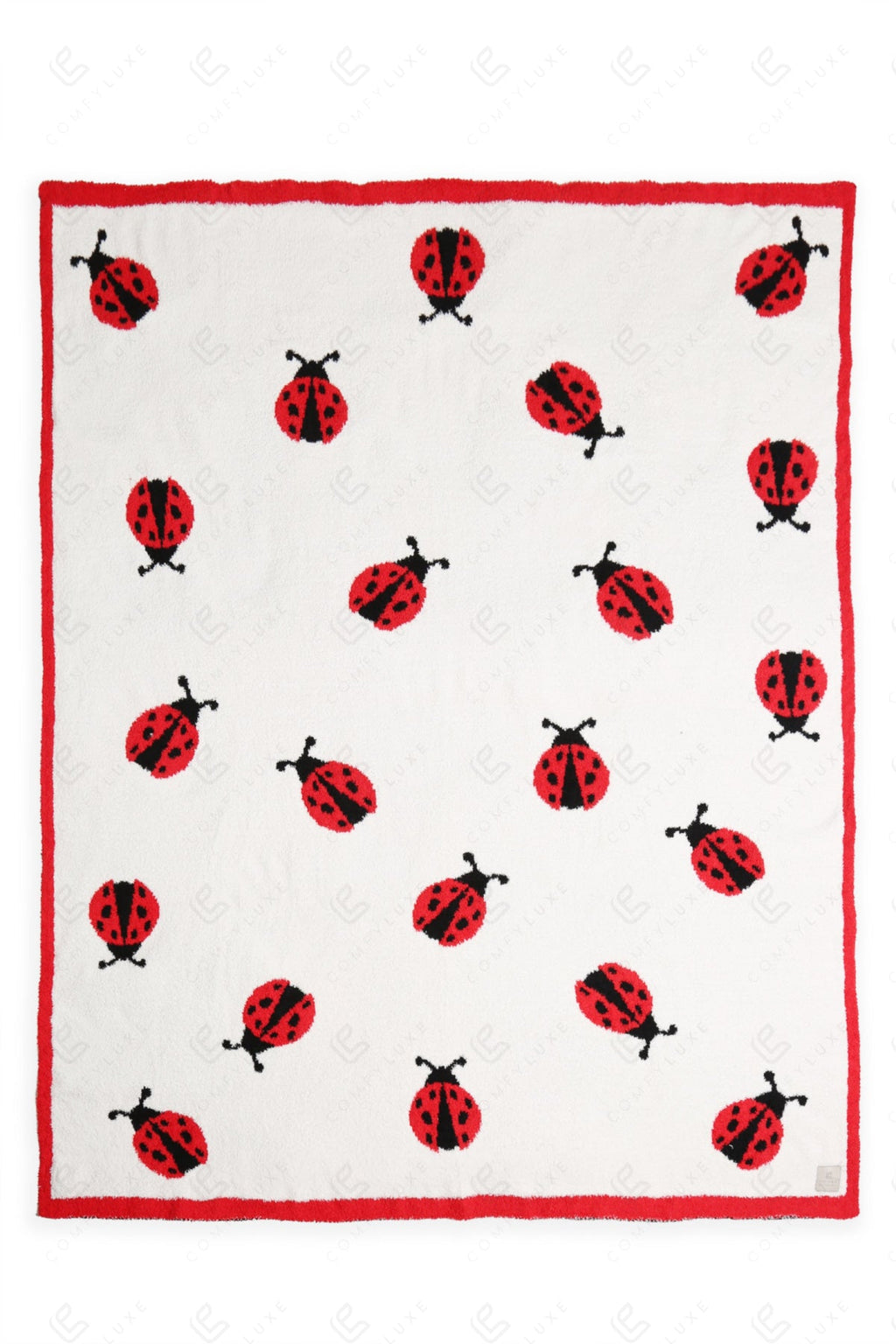 LADYBUG PATTERN THROW BLANKET RED THROW BLANKETS