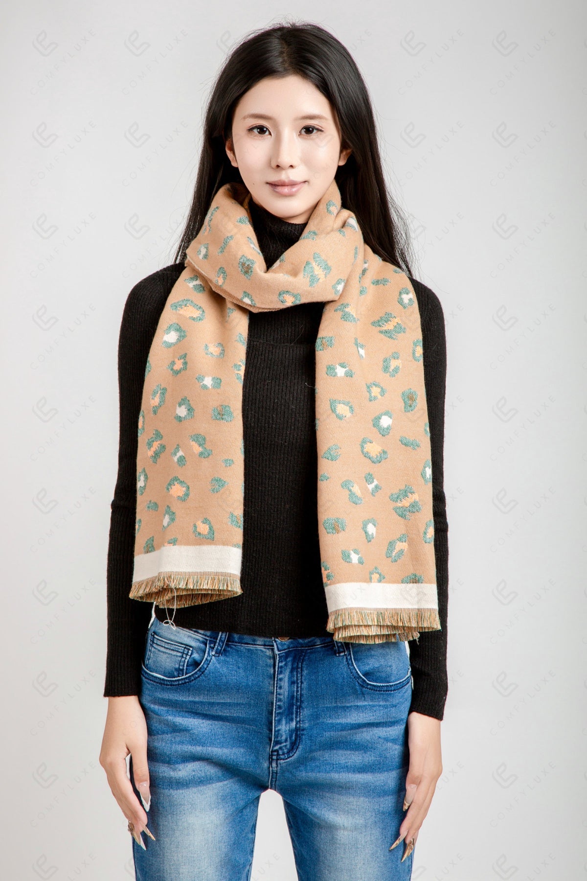 LEOPARD PATTERN SCARF SCARVES