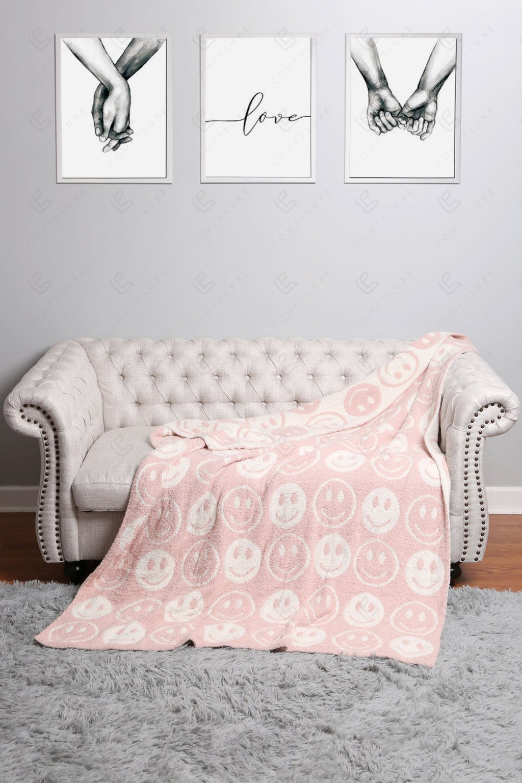 Jcl4303 Pink Throw Blankets