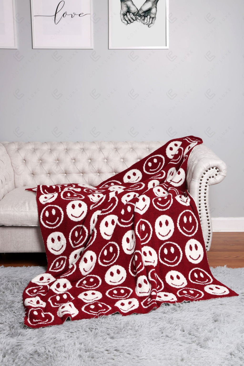 Jcl4303 Burgundy Throw Blankets