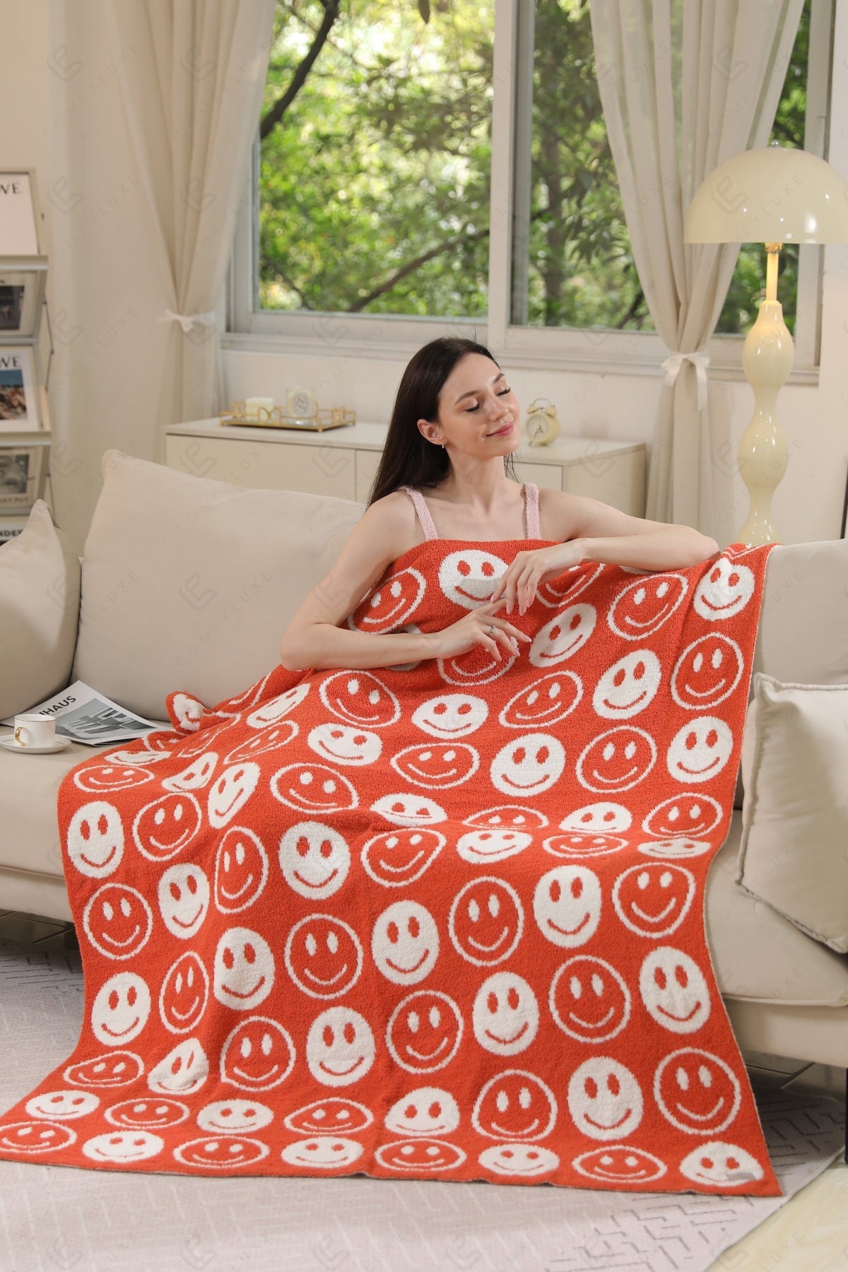 Jcl4303 Orange Throw Blankets