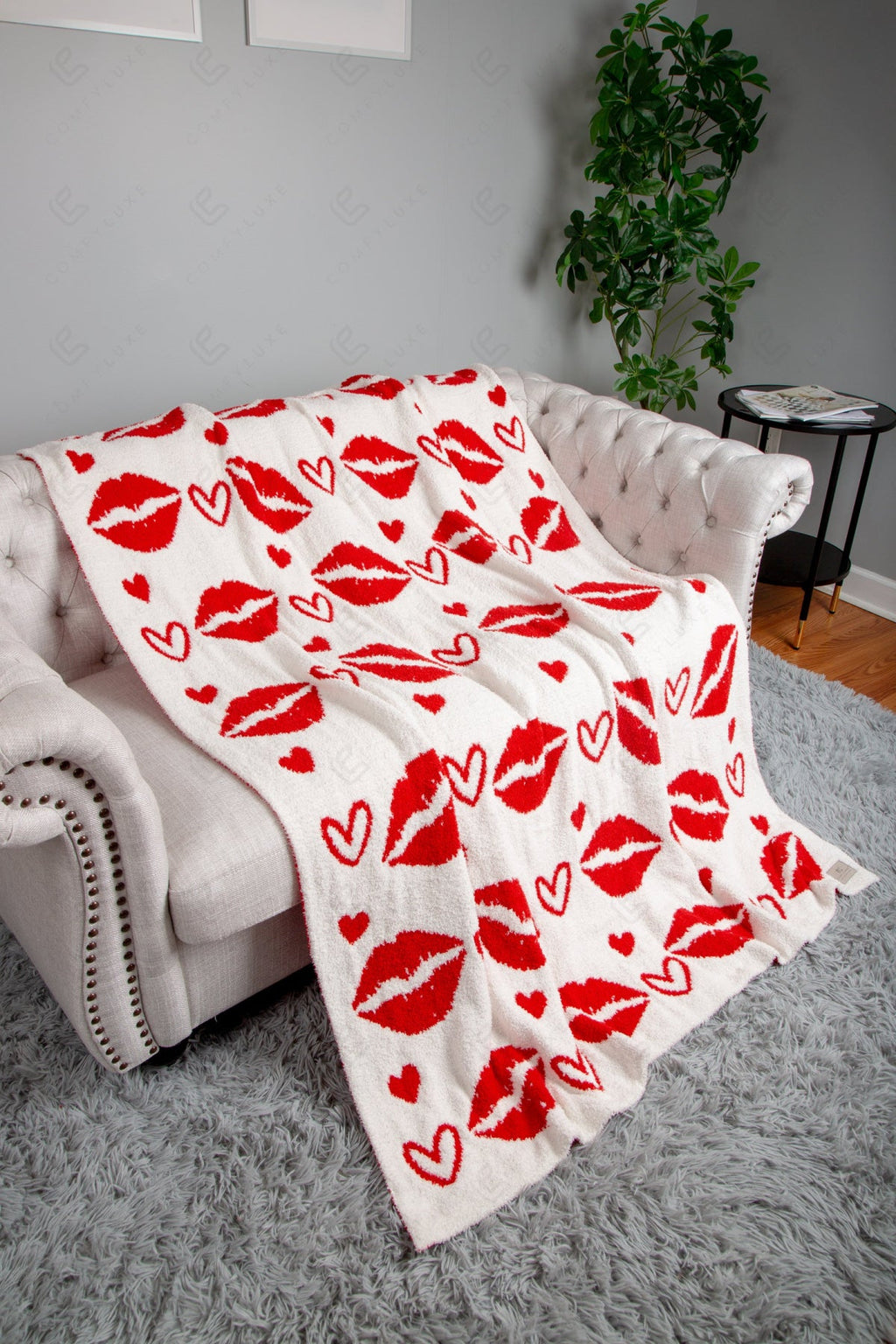 MIXED HEART PATTERN THROW BLANKET THROW BLANKETS