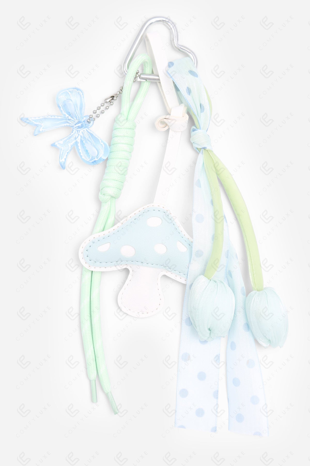 MUSHROOM & TULIP KEYCHAIN/BAG CHARM BLUE KEYCHAINS
