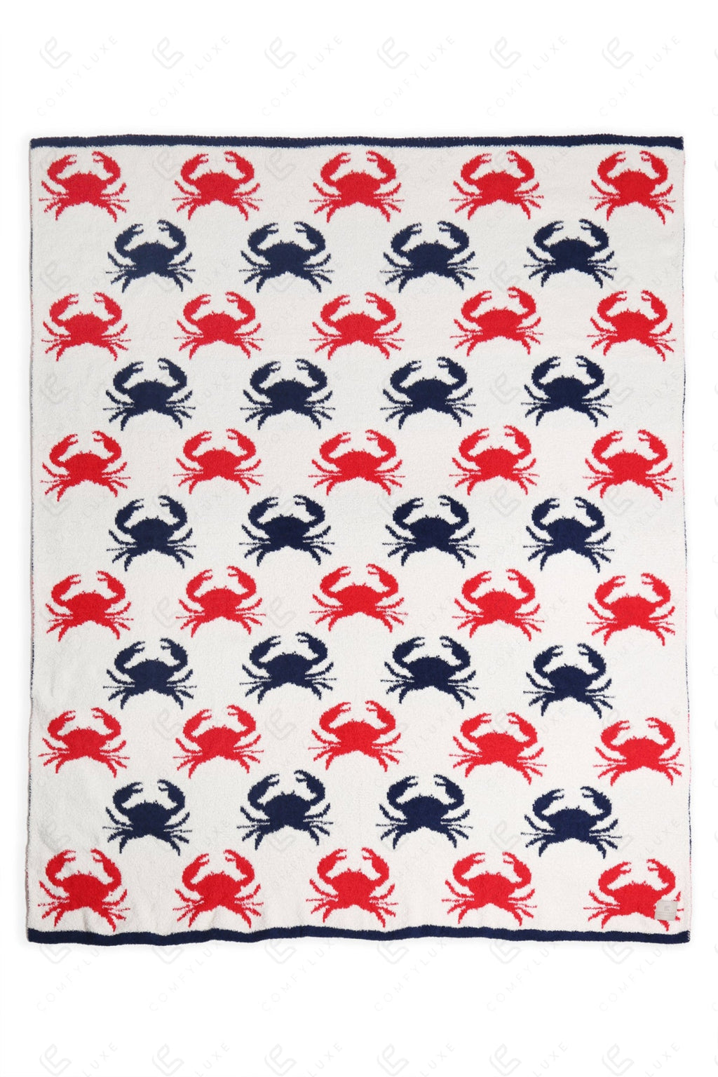 NAUTICAL PATTERN THROW BLANKET CRAB THROW BLANKETS