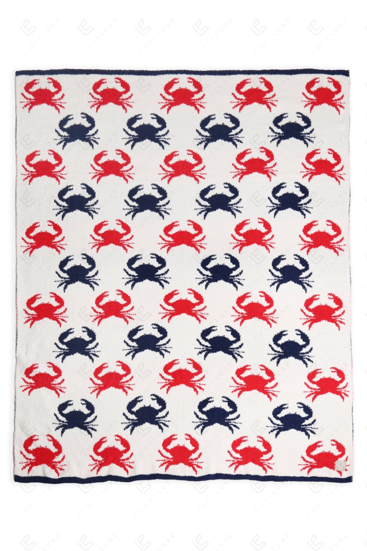 NAUTICAL PATTERN THROW BLANKET CRAB THROW BLANKETS