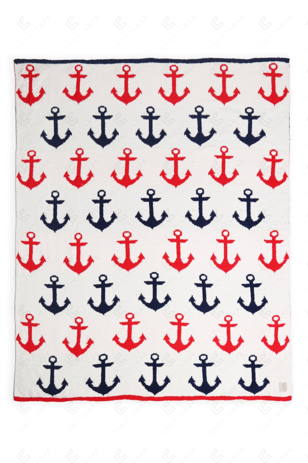 NAUTICAL PATTERN THROW BLANKET ANCHOR THROW BLANKETS