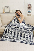 NAUTICAL PATTERN THROW BLANKET NAVY THROW BLANKETS