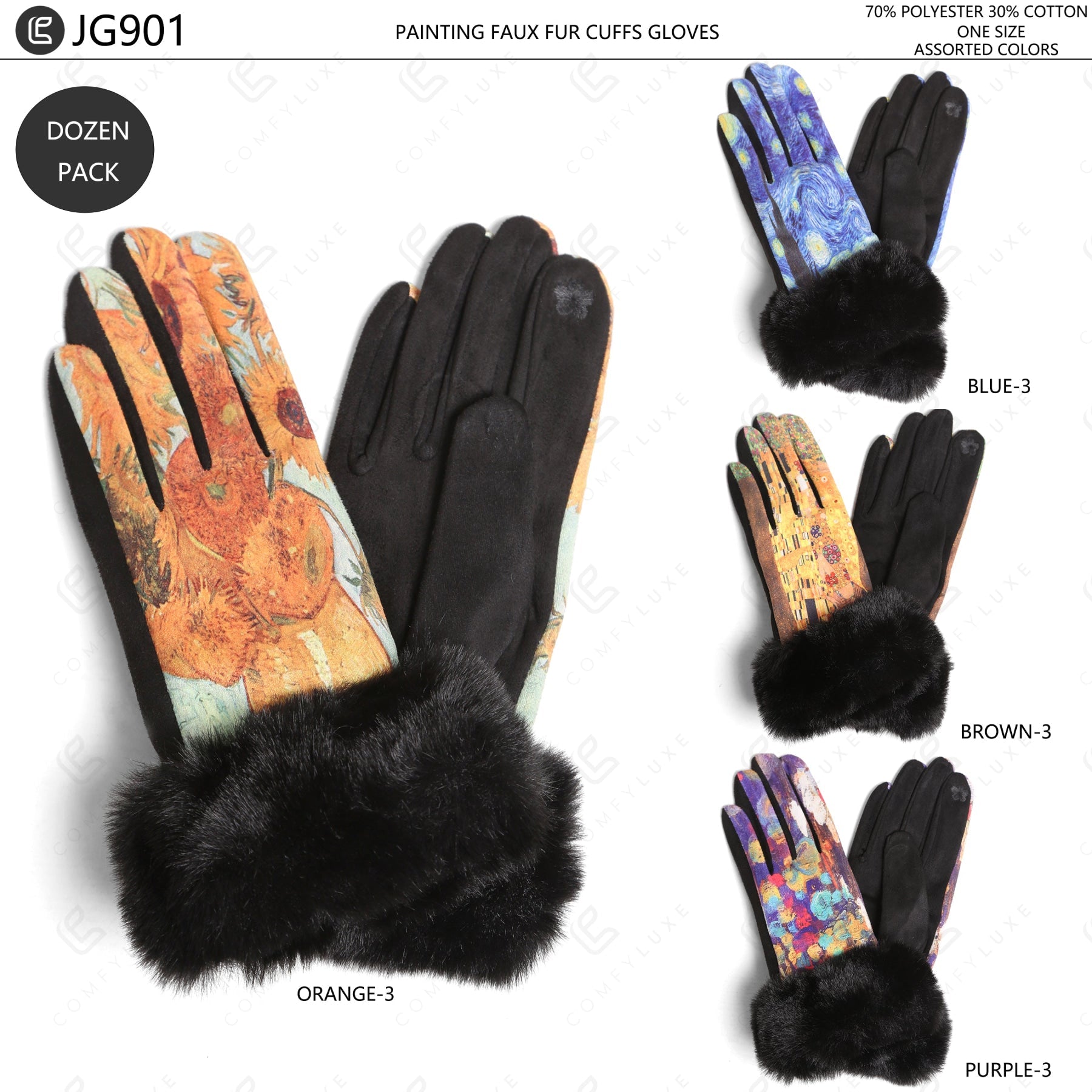 PAINTING-INSPIRED PATTERN GLOVES GLOVES