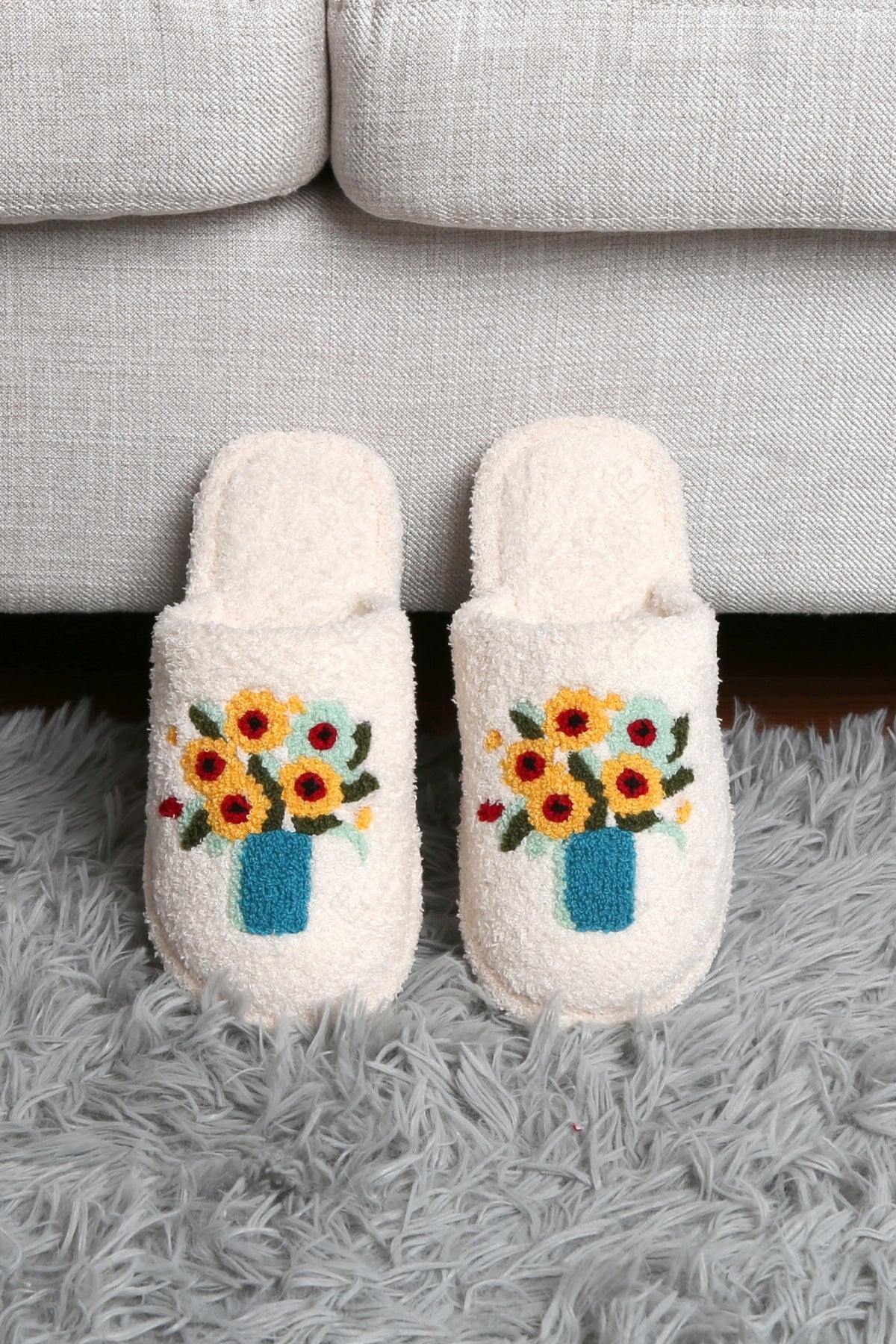 PAINTING INSPIRED PATTERN SLIPPERS SLIPPERS/SLIDES