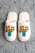 PAINTING INSPIRED PATTERN SLIPPERS YELLOW / M/L SLIPPERS/SLIDES