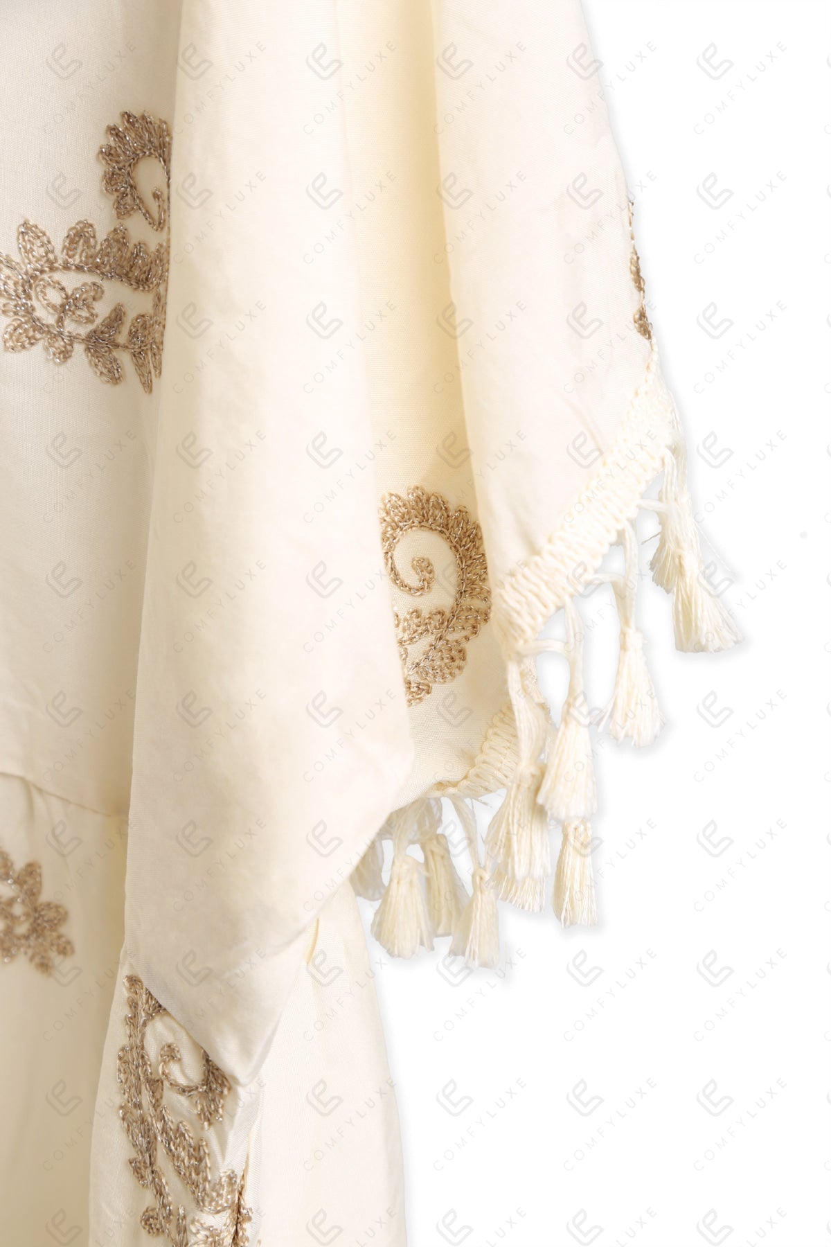 PAISLEY PATTERN EMBROIDERD COVER-UP DRESS APPAREL