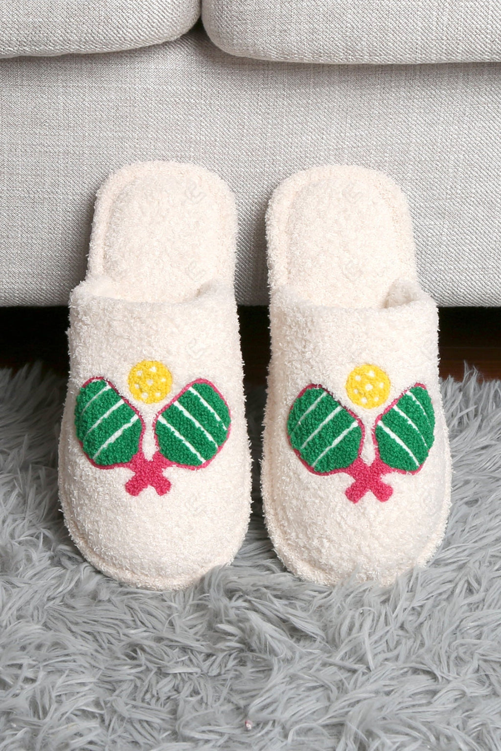 PICKLEBALL PATTERN SLIPPERS SLIPPERS/SLIDES