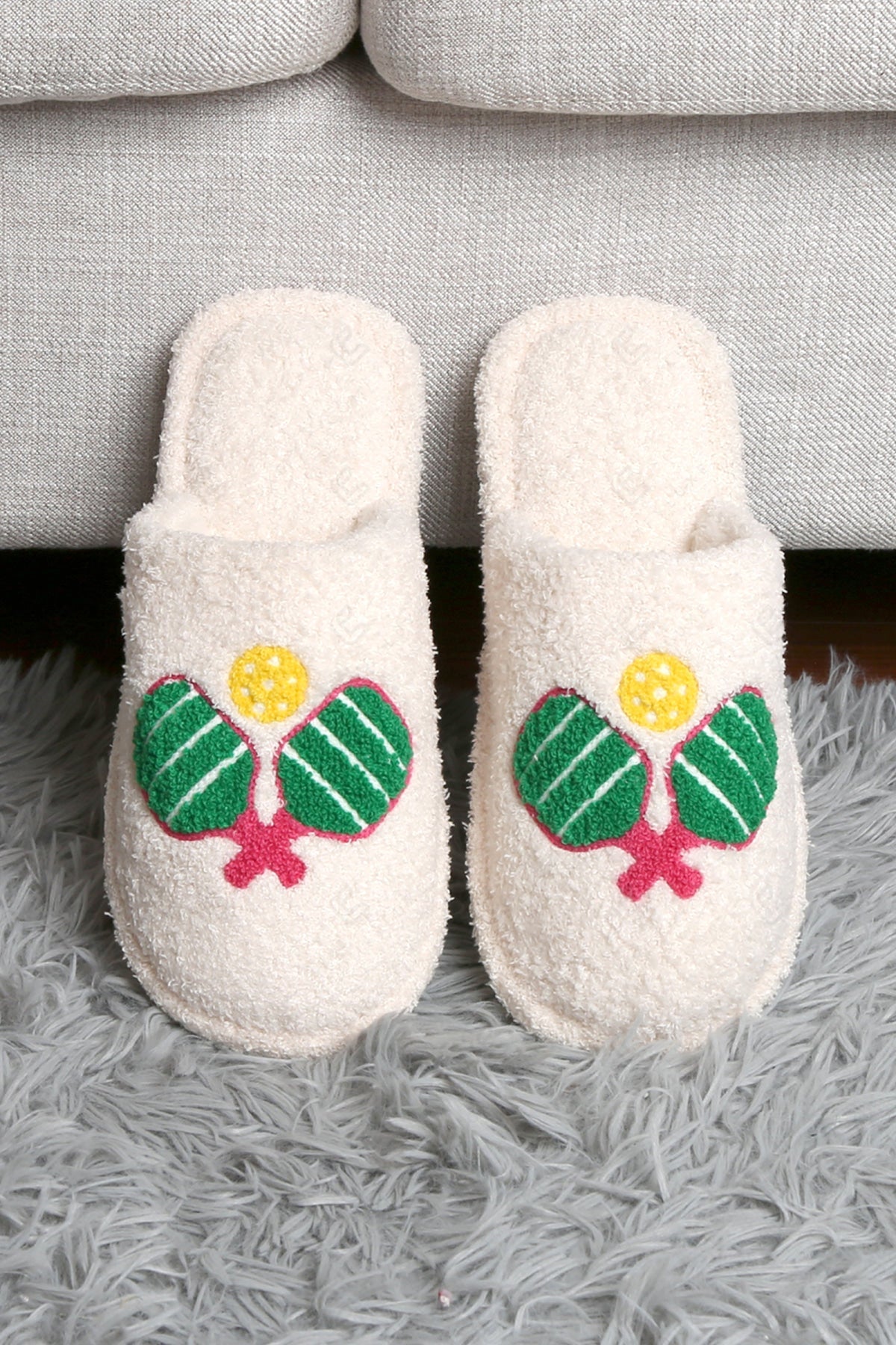 PICKLEBALL PATTERN SLIPPERS SLIPPERS/SLIDES