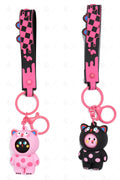 DOTS CAT KEYCHAIN/BAG CHARM KEYCHAINS