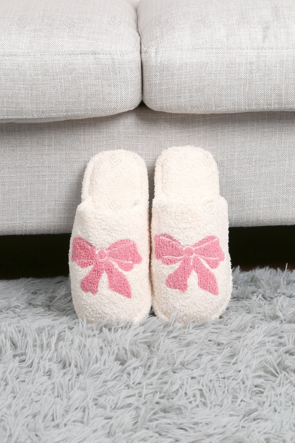 RIBBON PATTERN SLIPPERS SLIPPERS/SLIDES