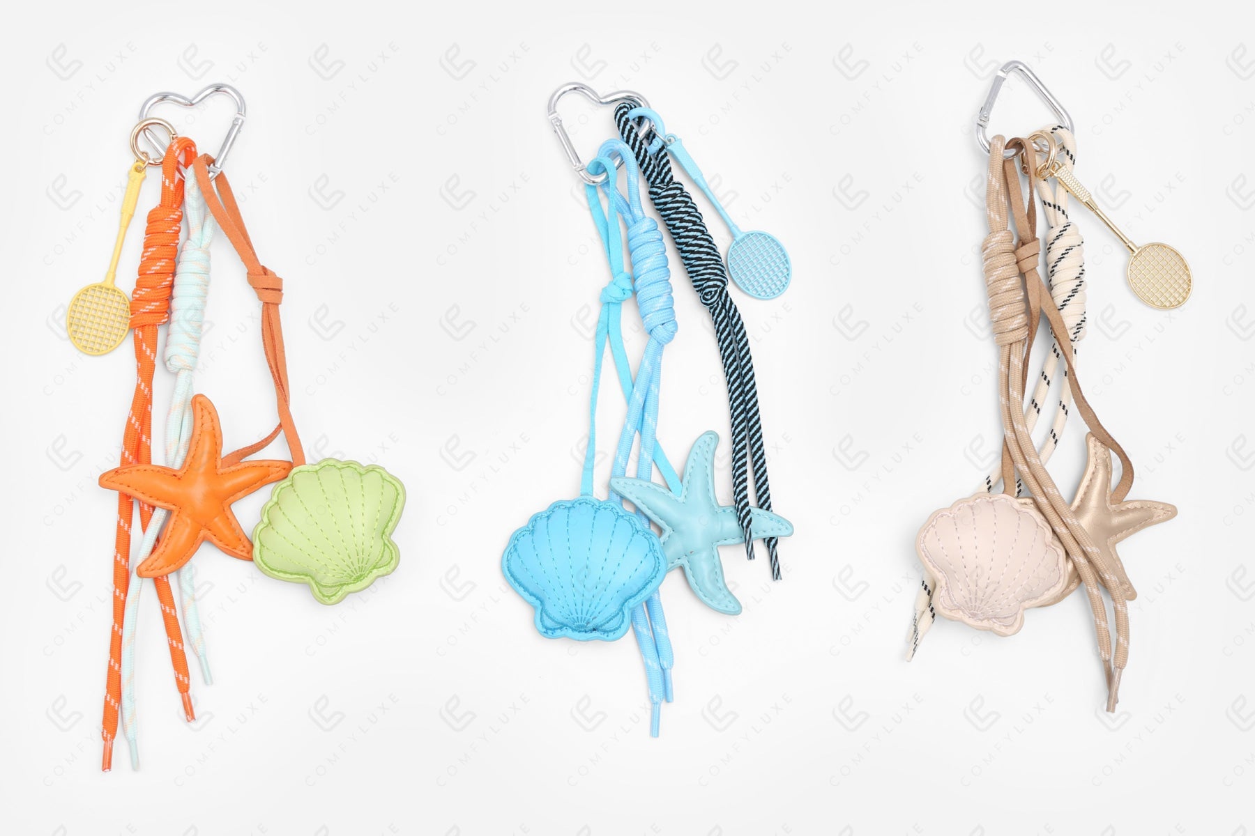 SEASHELL & STARFISH KEYCHAIN/BAG CHARM KEYCHAINS