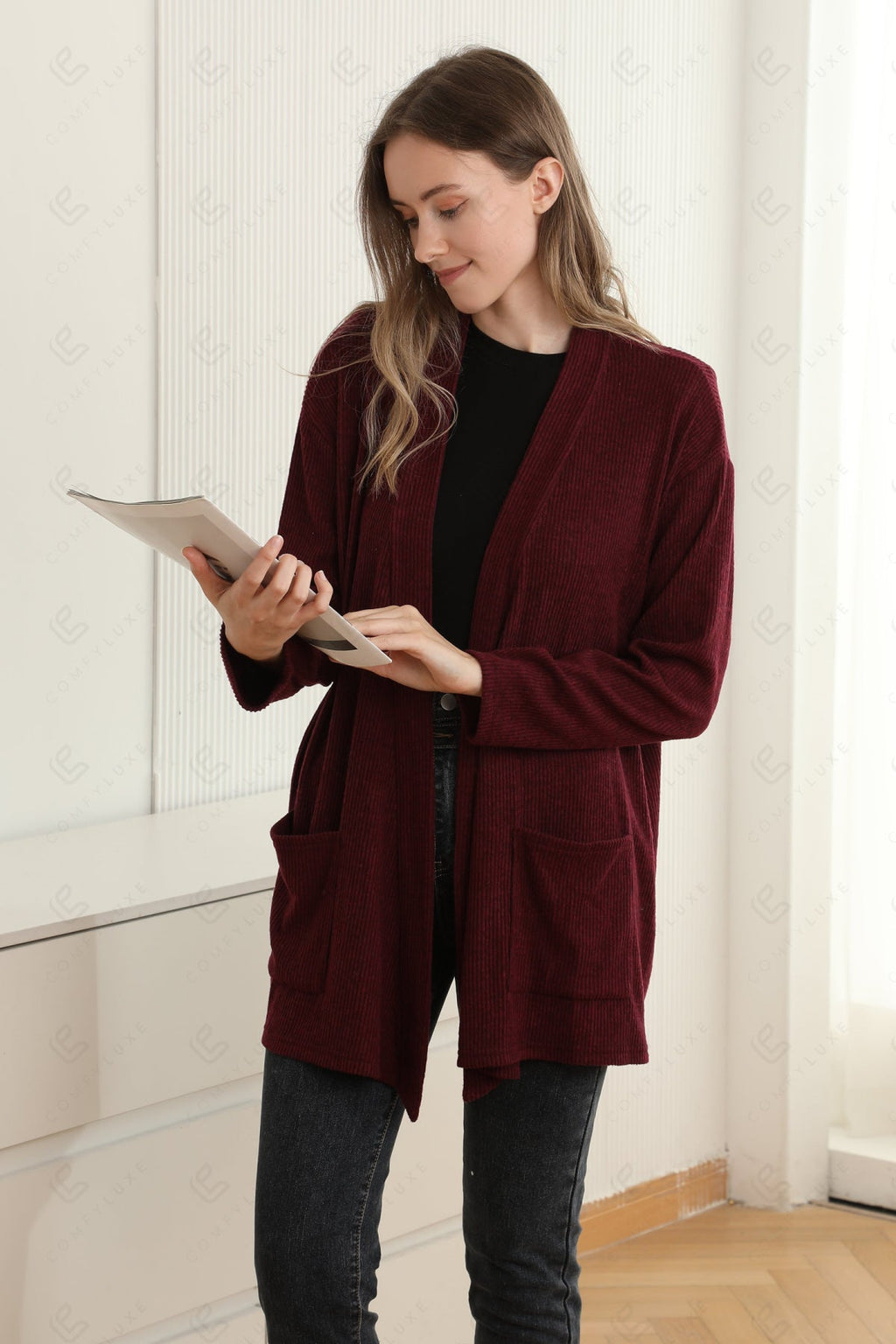SOLID COLOR CARDIGAN APPAREL