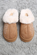 SOLID COLOR & FLORAL PATTERN MULE SLIPPERS CAMEL SLIPPERS/SLIDES