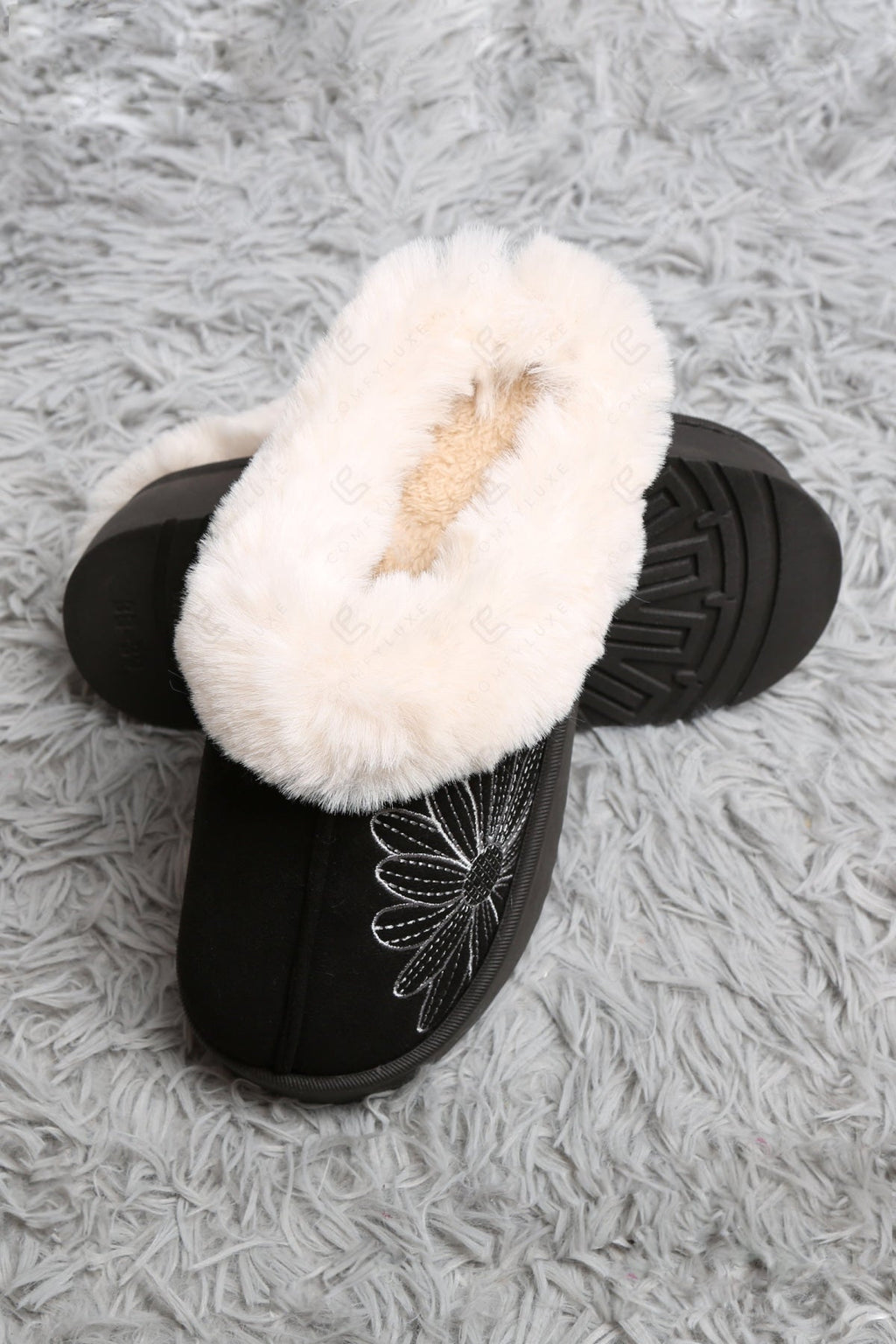 SOLID COLOR & FLORAL PATTERN MULE SLIPPERS SLIPPERS/SLIDES