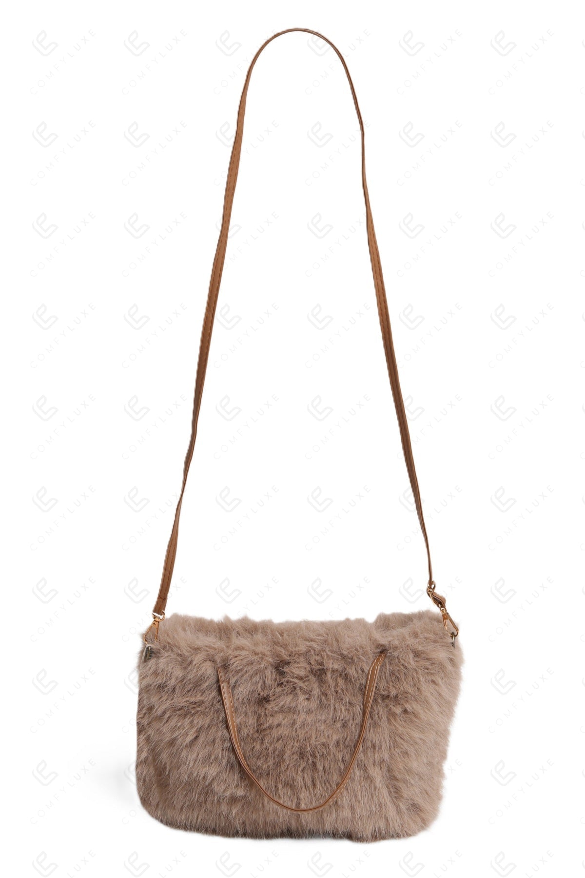 SOLID COLOR HANDBAG MINK BAGS