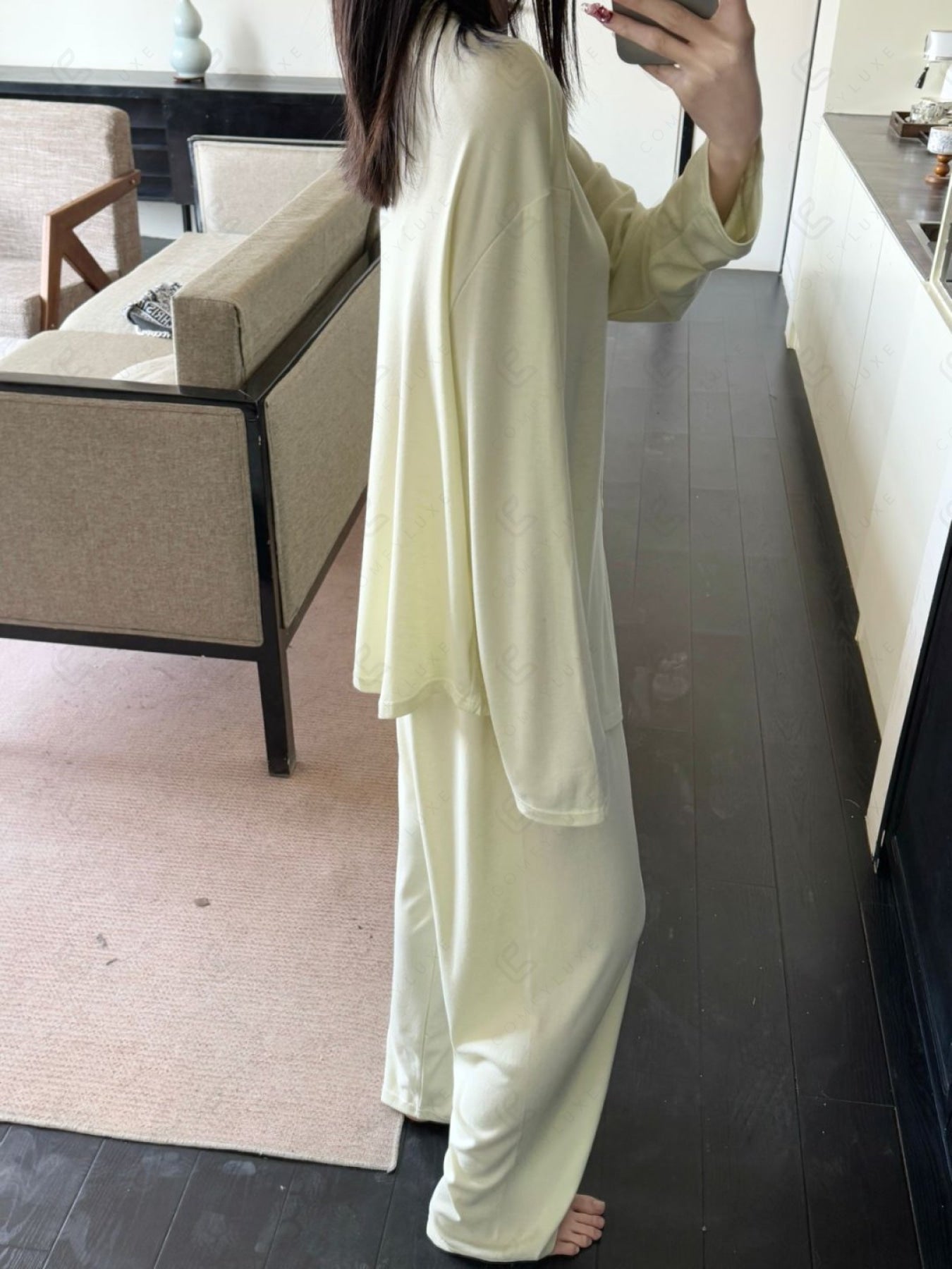 SOLID COLOR LOUNGEWEAR SET APPAREL