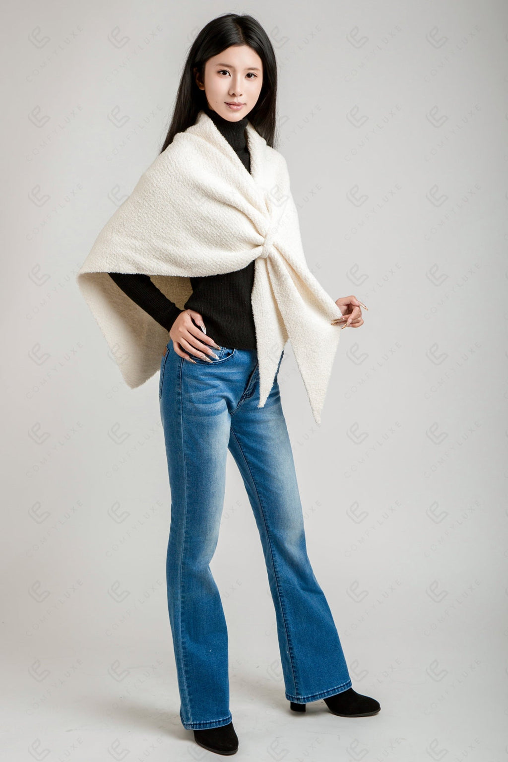 SOLID COLOR SHAWL APPAREL