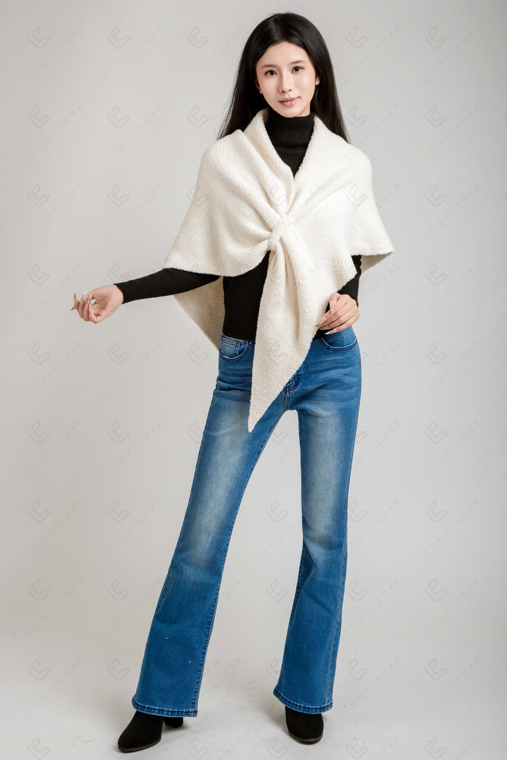 SOLID COLOR SHAWL APPAREL