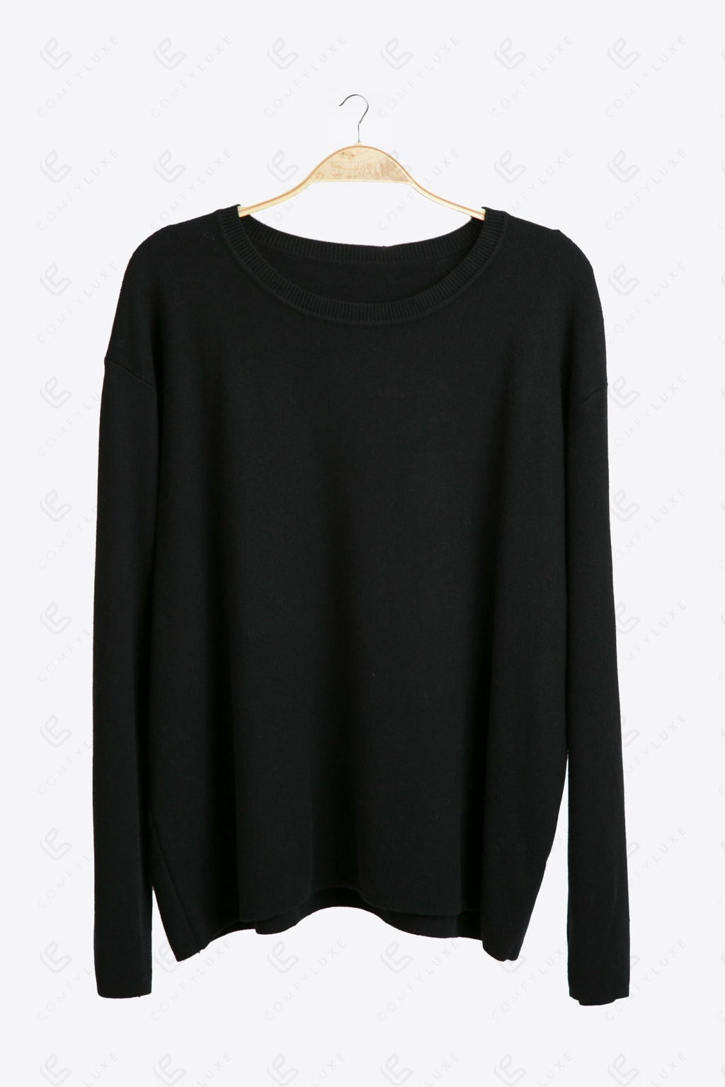 SOLID COLOR SWEATER BLACK / M/L APPAREL
