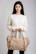 SOLID COLOR TOTE BAG BEIGE BAGS