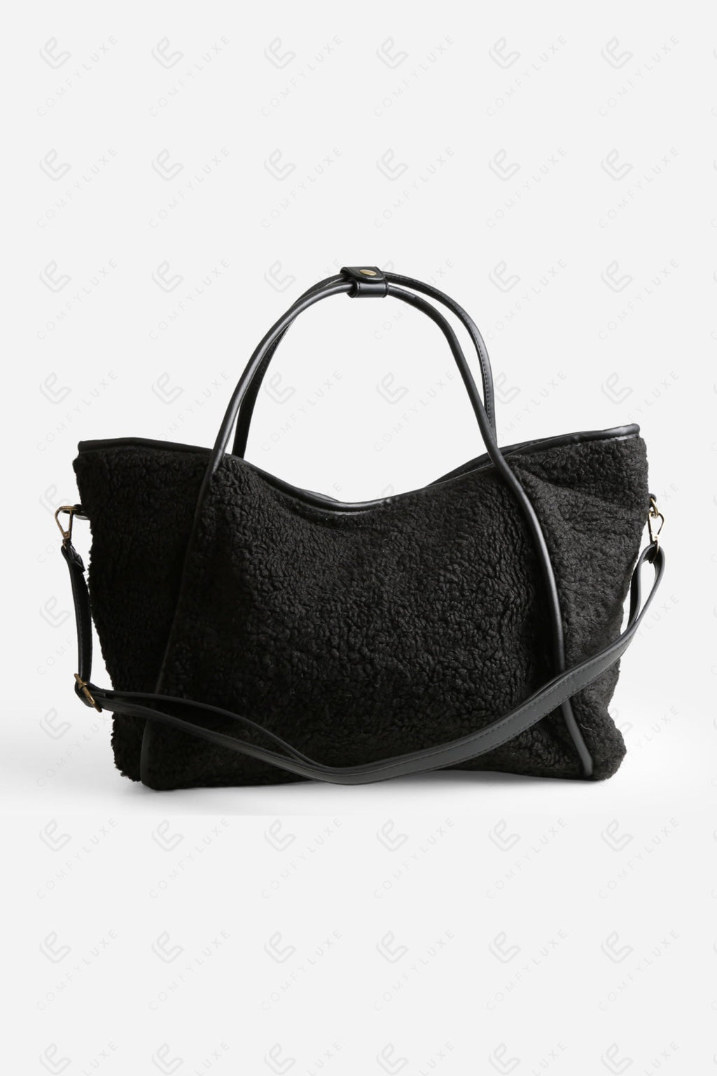 SOLID COLOR TOTE BAG BLACK BAGS
