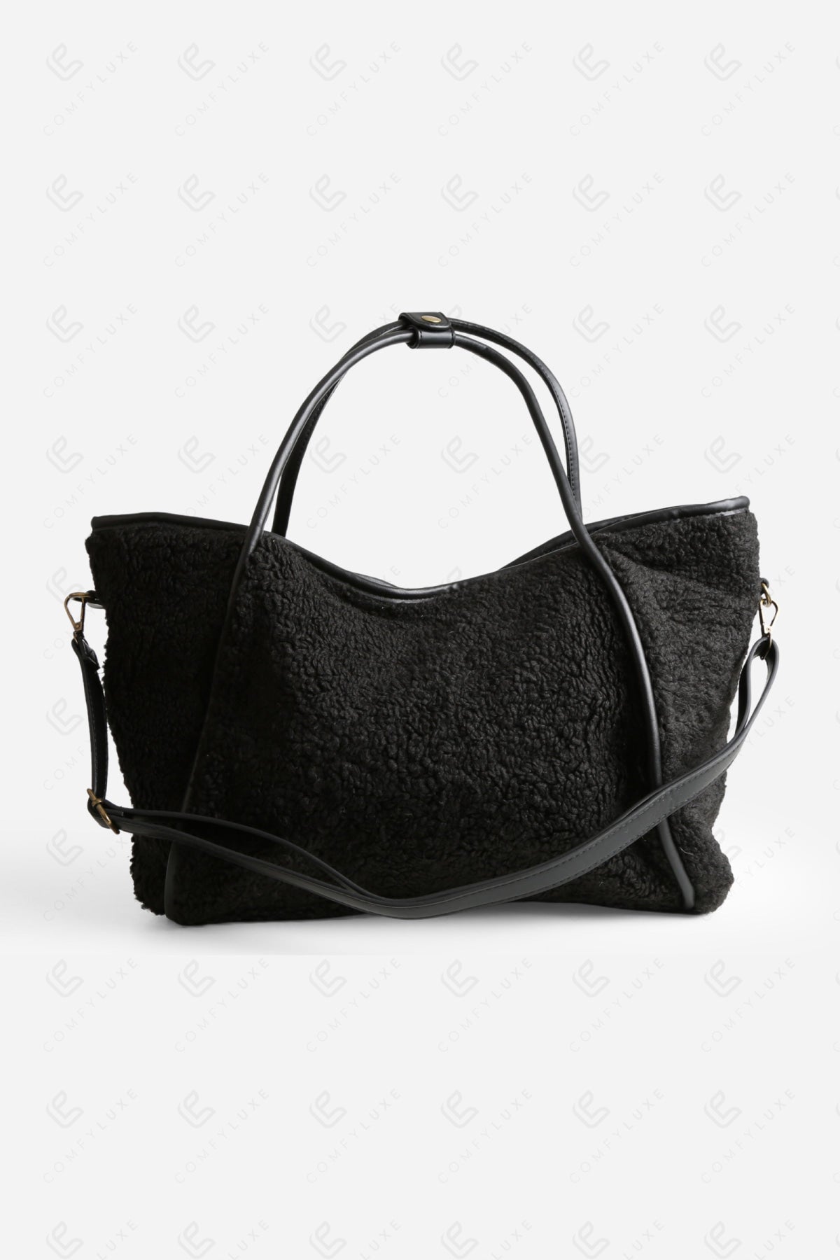 SOLID COLOR TOTE BAG BLACK BAGS