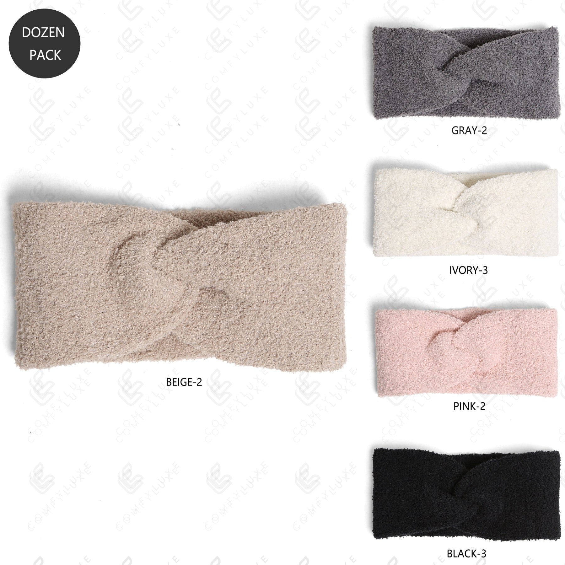 SOLID COLOR TWIST KNOT HEADBAND HEADWEAR