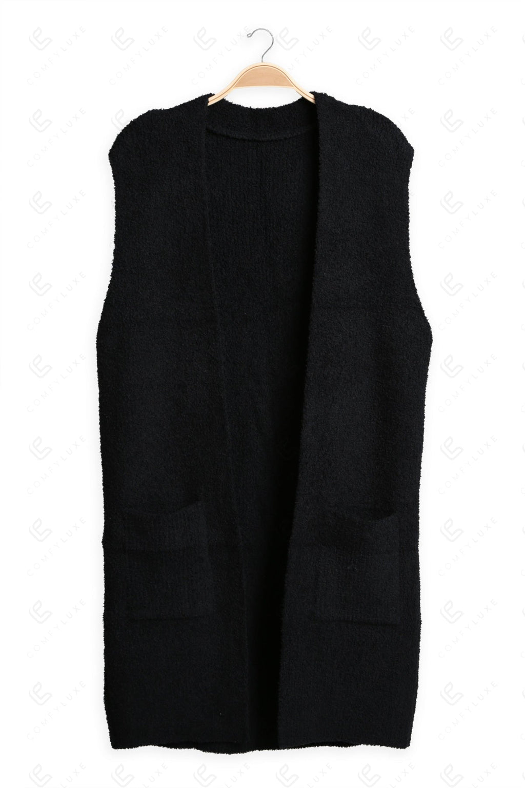 SOLID COLOR VEST BLACK APPAREL