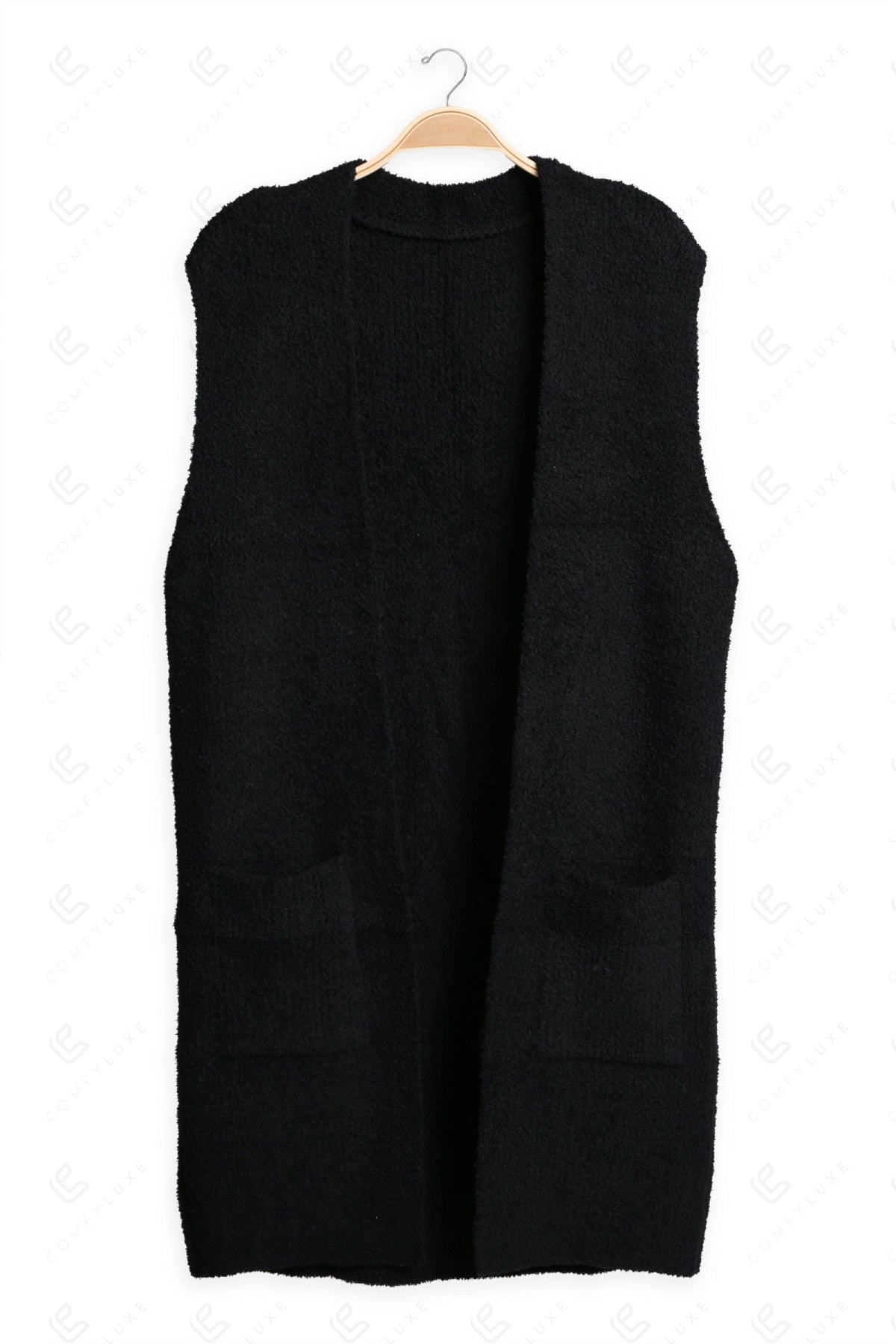 SOLID COLOR VEST BLACK APPAREL